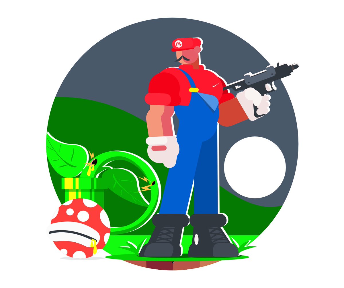 QufaArt's tweet photo. Super Mario 🍄🐢 by @Qufa_ 26/08/2021
Made with #affinitydesigner on the iPad Pro..
#supermario #flatillustration #nigeriartist #nike #vectorart #vectorillustrations #characterconcept #ipadpro #dailyillustration #madebyaffinity #NFTCommunity #NFT #NFTProjects https://t.co/IMdVV8HvVo