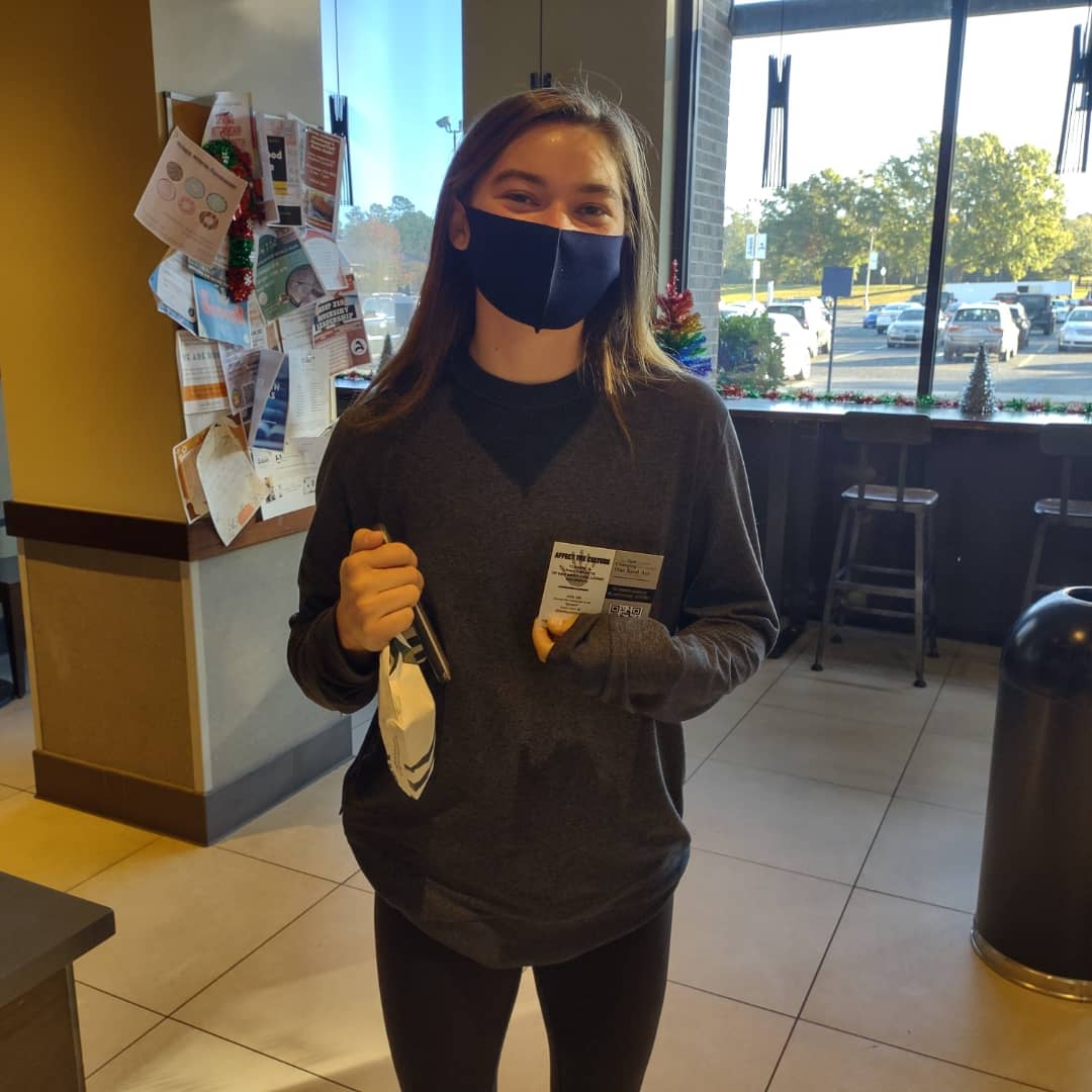 It went exceptionally well this morning @starbucks on campus @uscaiken !!! Our pay-it-forward campaign is off to a great start! Great Starbucks crew and here is the first pay-it-forward customer! #affecttheculture #bettercampaign #5raokchallenge