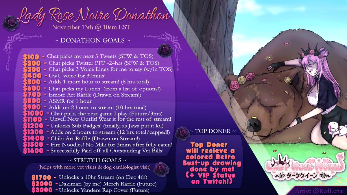 LadyBlazey's tweet photo. ~ Donathon for my Pups Vet Bills! ~
🎨I will be hosting 2 mini raffles (if the goals are met) 
▶️In order to Join, you must Retweet this &amp; be on stream when I pull the winner!
---
Plz Retweet this to help get more eyes on it!👀
TY all in advance for your help!
(more info below) https://t.co/pO9VPV7BNP