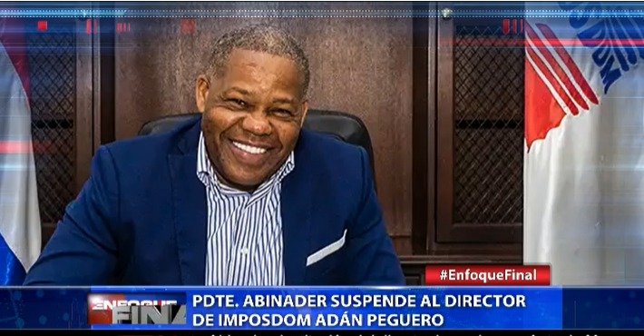 cdn37's tweet photo. #EnfoqueFinal: El presidente #LuisAbinader suspendió la noche de este lunes al director de #Imposdom tras denuncias de irregularidades. Katiuska del Carmen asume el cargo manera interina. #CDN37 https://t.co/0KiM0JzuYh