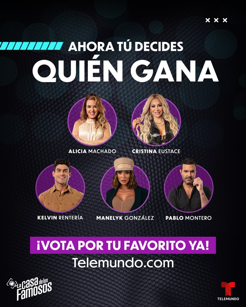 TLMDRealities's tweet photo. Son 5️⃣ opciones para decidir ¡quién quieres que gane #LaCasaDeLosFamosos! 😎

Dale tu voto a tu habitante favorito: https://t.co/atIO9vwwbw 👈

#FinalistaLCDLF #MomentosLCDLF https://t.co/FdhbEzmEEr