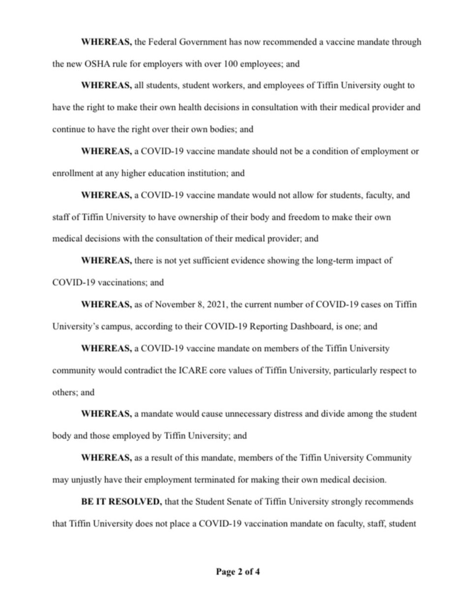 Tiffin University Student Government tweet media