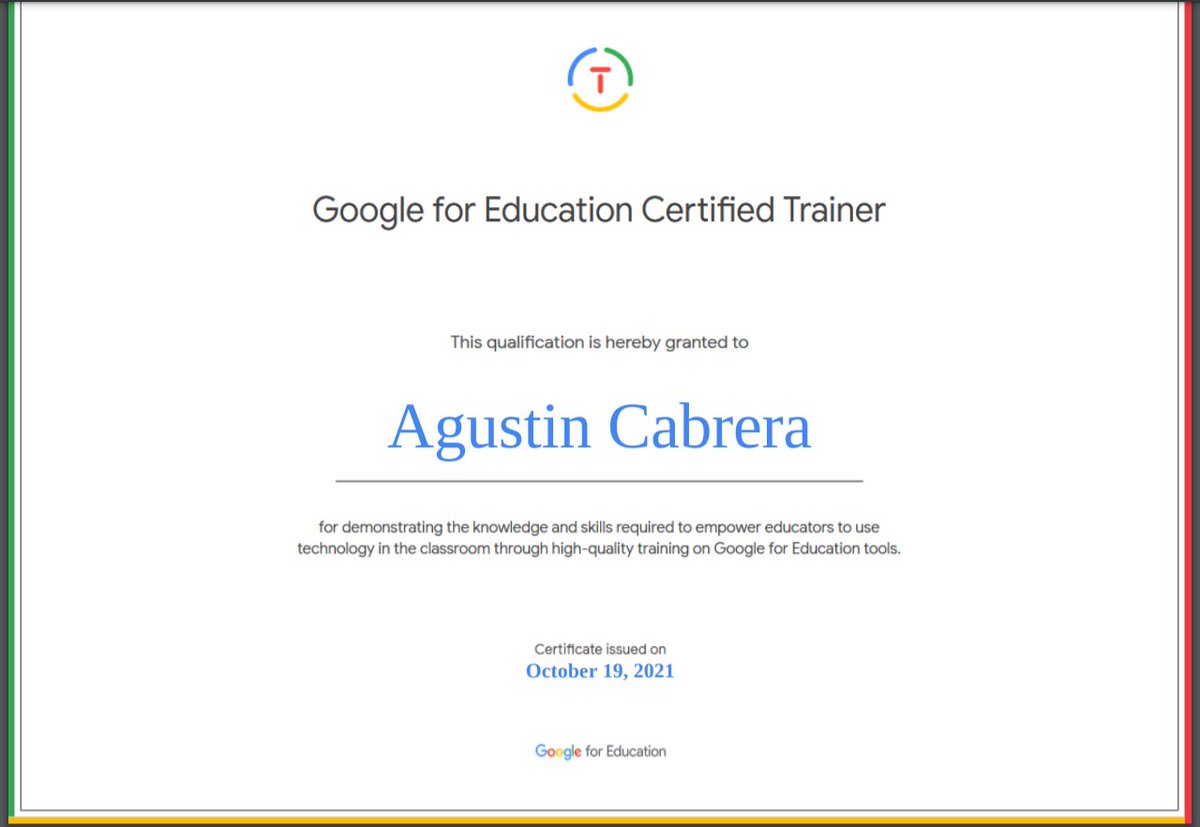 agucala's tweet photo. Al fin llego después de varios años por presentarme al programa sin poder terminar.  
Agradezco que me hayan aceptado este grupo de profesionales.. !👨‍🎓
Ahora a seguir adelante, aprendiendo y enseñando. 
Gracias @GoogleForEdu  #GoogleET 👏
Ahora vamos por nuevos desafíos! 😱💪 https://t.co/u2Zn1NdVL7