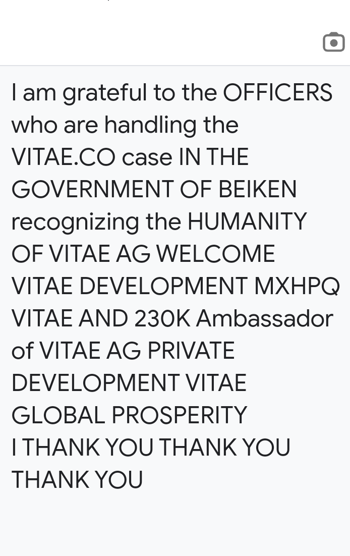 Me and 230k Vitae members are not victims of VITAE We, 230k members voluntarily became Vitae Ambassadors during the Beta period. Official Vitae, all members join for free. #Vitae is not a Ponzi scheme. We love Vitae.