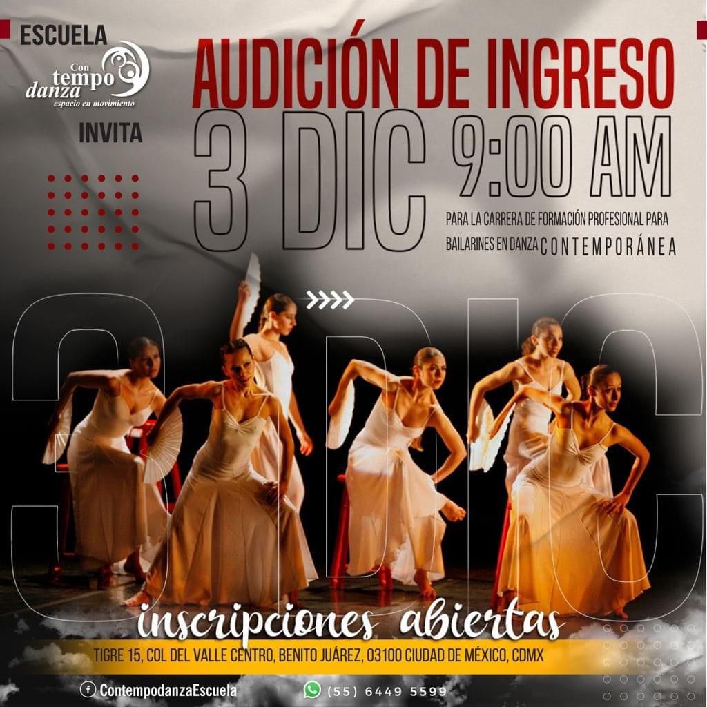 ContempodanzaMX's tweet photo. Si quieres estudiar danza a nivel profesional ¡INTÉGRATE A NUESTRA ESCUELA!! 🌷
Sé parte de la comunidad CONTEMPODANZA
INSCRIPCIONES
📲55 6449 5599
3 de Diciembre 9:00 a.m
Tigre #15 col Del Valle Centro CDMX
#ContempodanzaEscuela
#FormaciónenDanza
#AudicionesDanza
#Danza https://t.co/GCRfrs8U2I