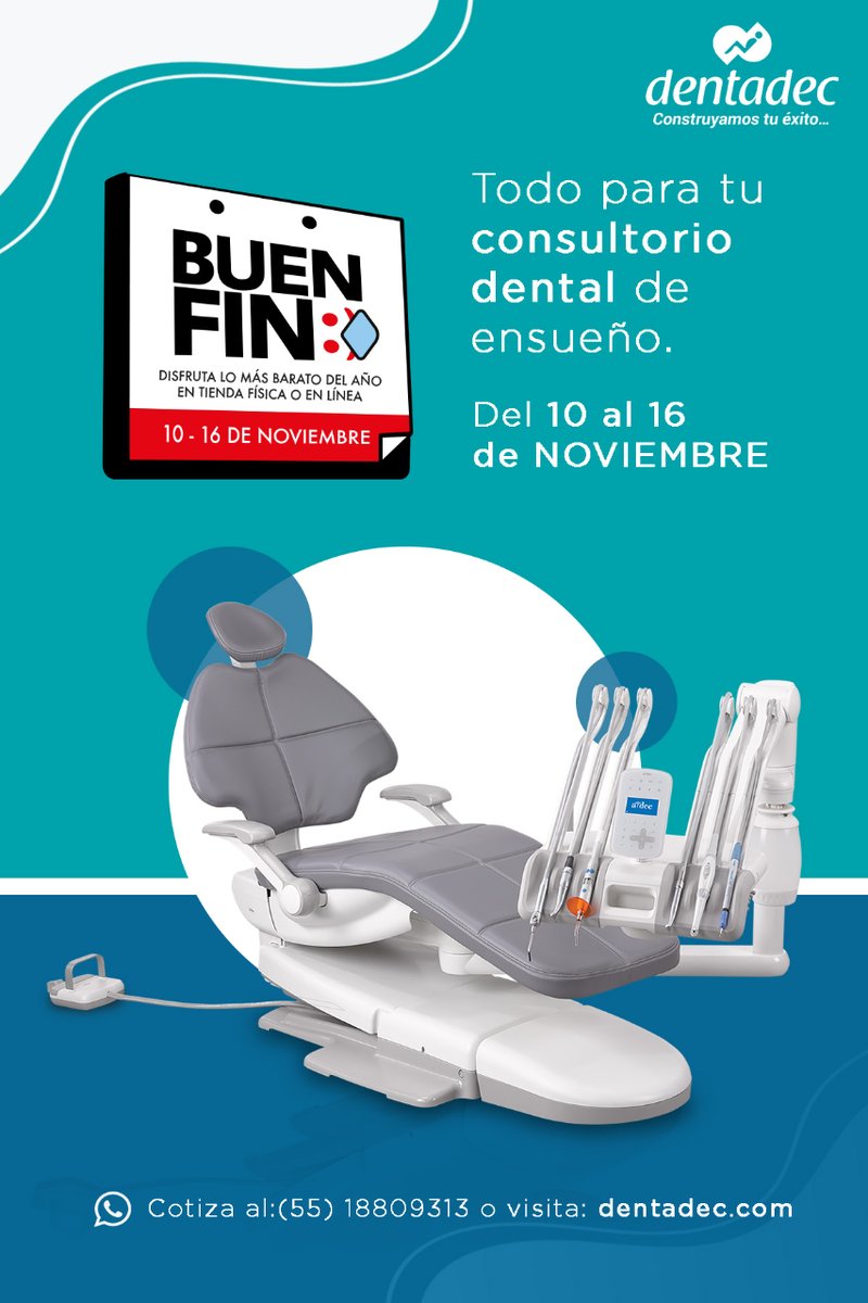 dentadecmexico's tweet photo. 😱 Equípate con lo más 🔝 para tu consultorio dental.
Del 10 al 16 de noviembre. 
#dental #buenfin #dentadec #odontolove #odontologos #ortodoncistas #dentista https://t.co/1YNBfOQu3g