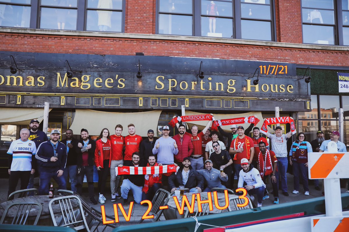 OLSCDetroit's tweet image. Bummed to not get a win yesterday, but it was great to see all of you out yesterday as usual, and thanks to our guests over at @HammersDetroit for being good sports!! 

#YNWA #olscdetroit #detroitolsc #LIVWHU #lfc #LiverpoolFC
