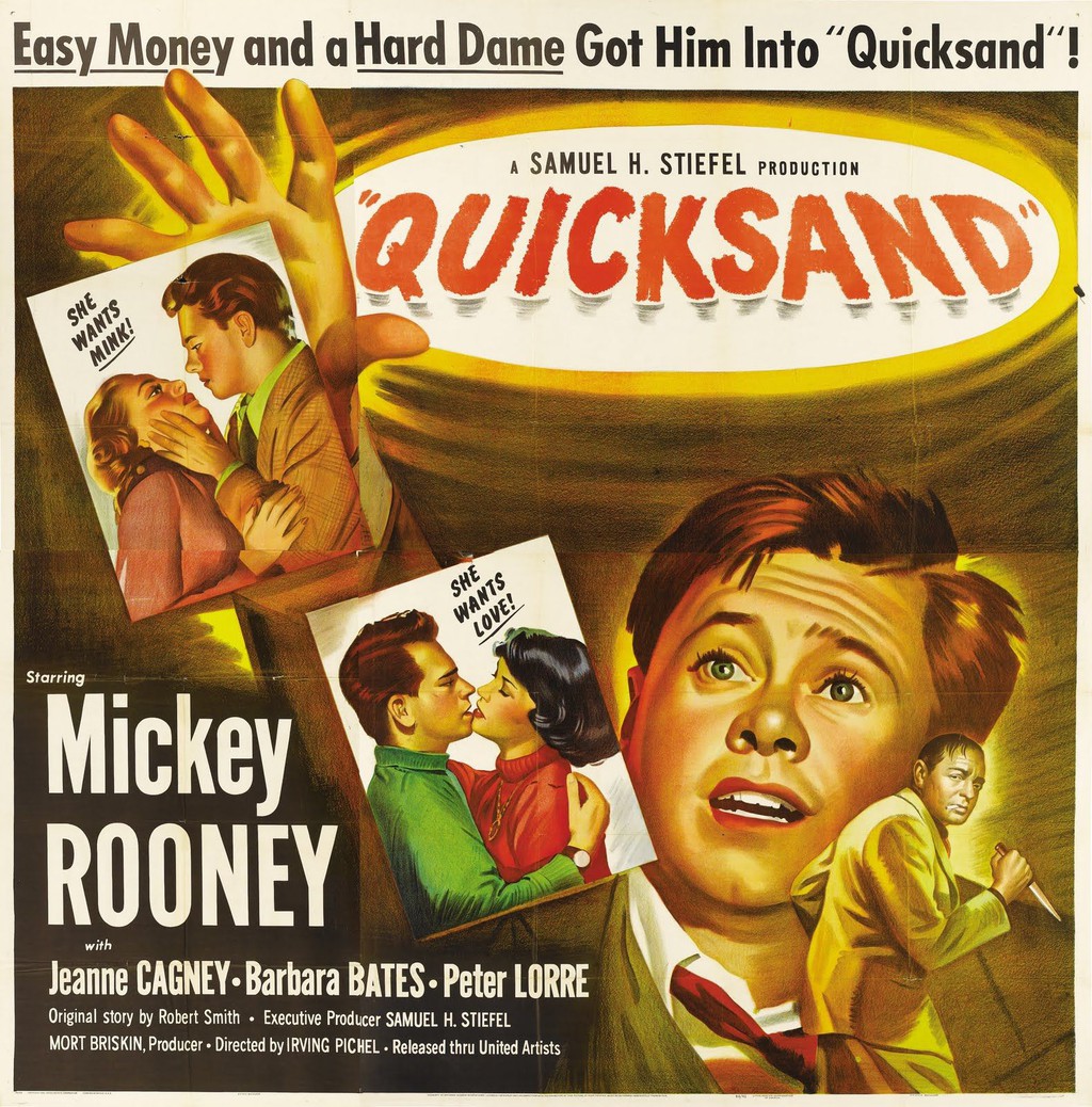 FilmWoman's tweet photo. As indicated, this week we have for your viewing experience the fourth part of an old film noir with (of all people) Mickey Rooney in the lead.

Read the full article: Part Four of ‘Quicksand’ (1950)
▸ https://t.co/ocDpFDUyaH

#Quicksand #webseries #publicdomainfilms https://t.co/RKLOvfPszM