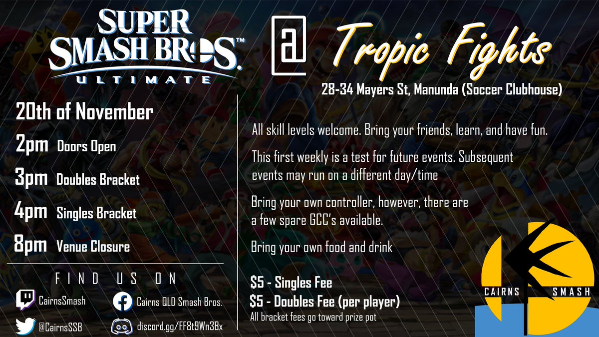 CairnsSSB's tweet photo. After almost 20 months out of the offline action it's finally time for a fresh start! The first return event is on Saturday the 20th and it's gonna be a good one! Get keen! https://t.co/q7ypMQvRR8