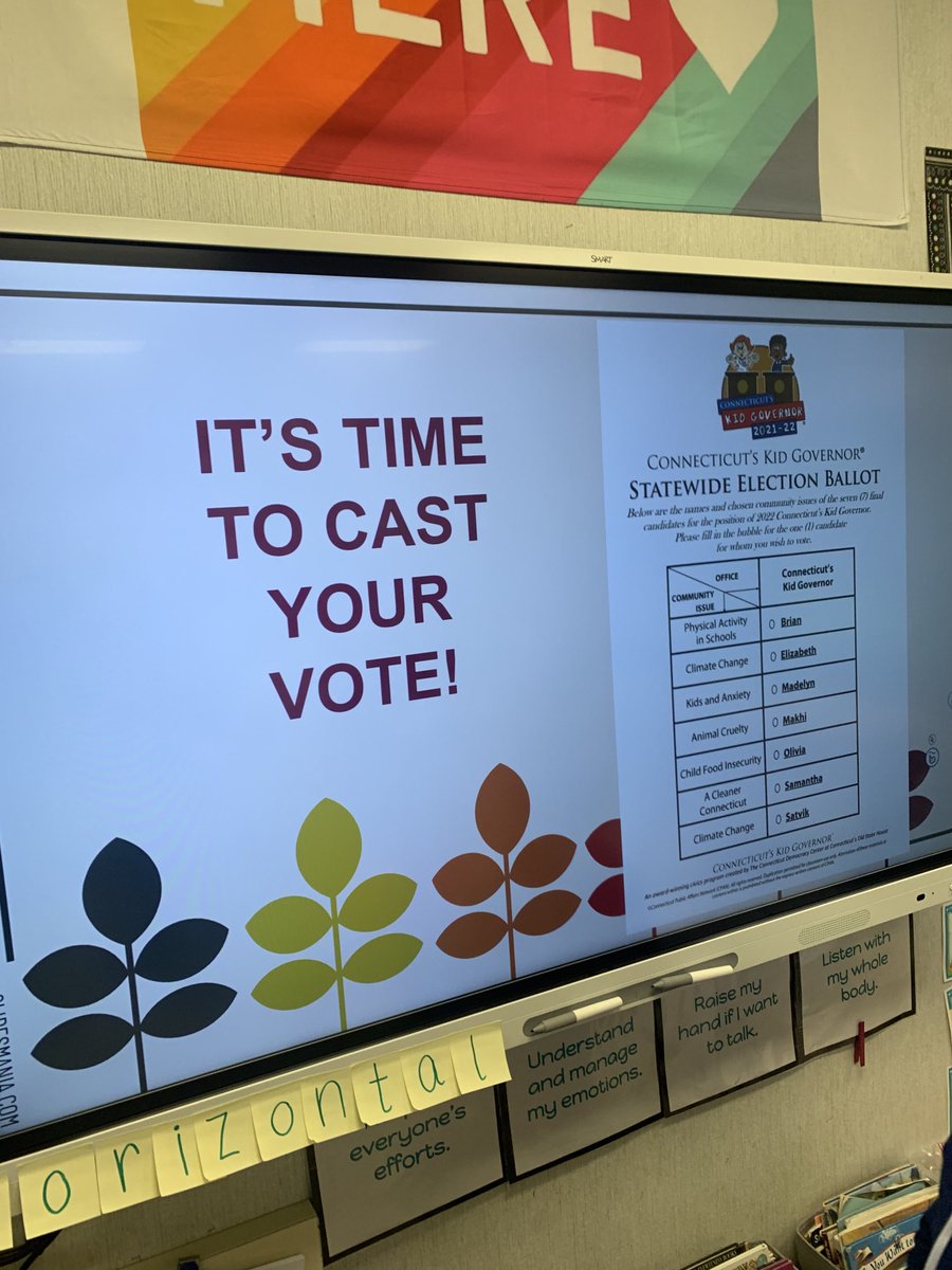 Fifth graders at South Side School in Bristol have their votes in! #sssct ⁦<a href="/CTKidGovernor/">Connecticut's Kid Governor®</a>⁩ 🗳
