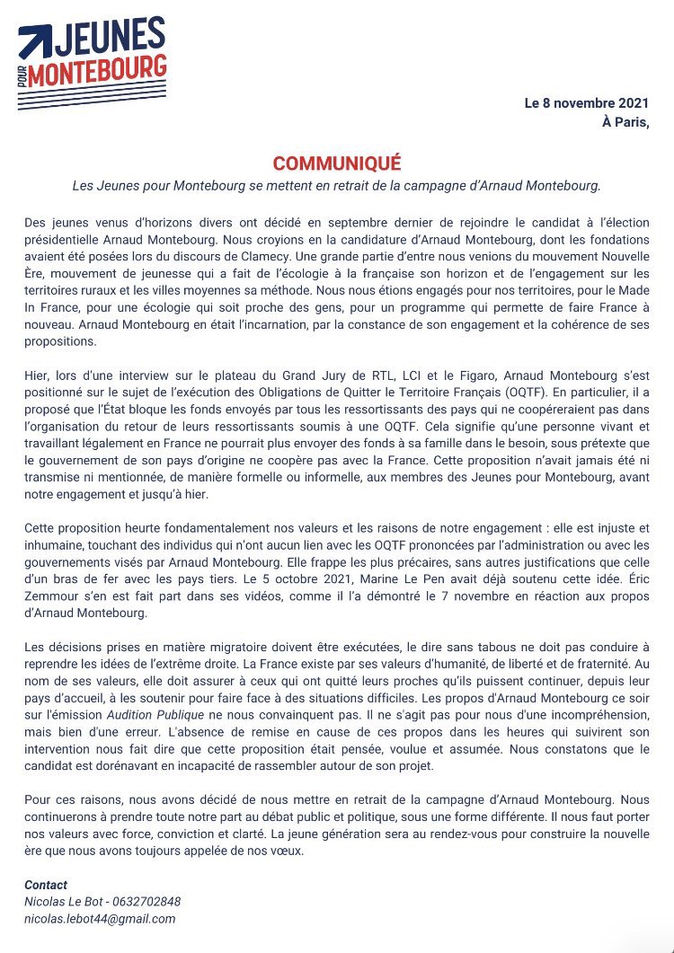_salomerobles's tweet photo. Quand les Jeunes pour Montebourg retirent leur soutien à… Montebourg. https://t.co/otOBmWclGz