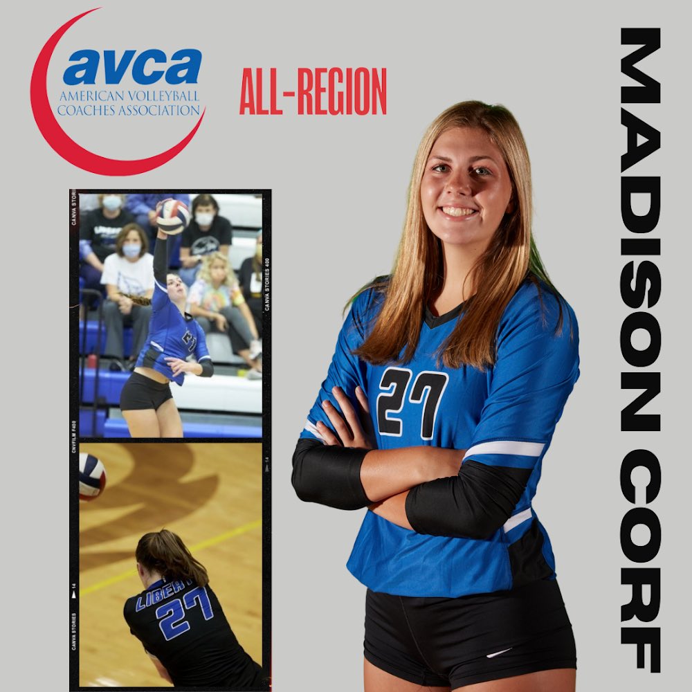The AVCA announced their All-Region Teams this weekend and <a href="/CorfMadi/">Madi Corf</a> was on the list! Congrats kiddo! #HardWorkPaysOff