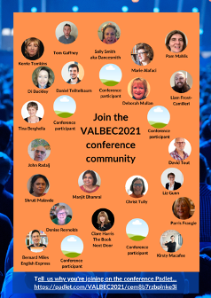 MBhamral's tweet photo. This year’s #VALBECConference is the marking of a passage in time, and a celebration of hope and endurance. 
We’re also looking forward to 2022. That’s why we’re cultivating an atmosphere of dance, colour, fun and #playfulness. A celbration of #connection and #contribution. https://t.co/DzhzT3jnUu