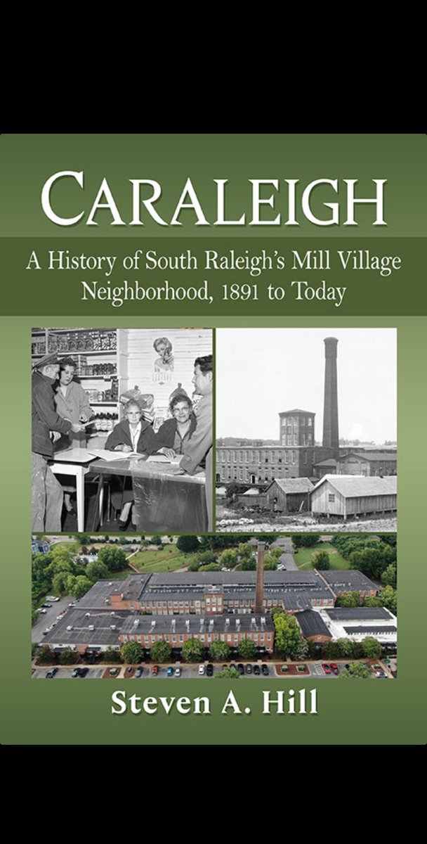 My first book: I am sharing this link, although the book will not be off the presses until 2022. Evidently, the publishing process is not swift. Pre-ordering is available, though.  mcfarlandbooks.com/product/Carale…
 #raleigh #nchistory #downtownsouth #caraleigh #cottonmills #racerelations