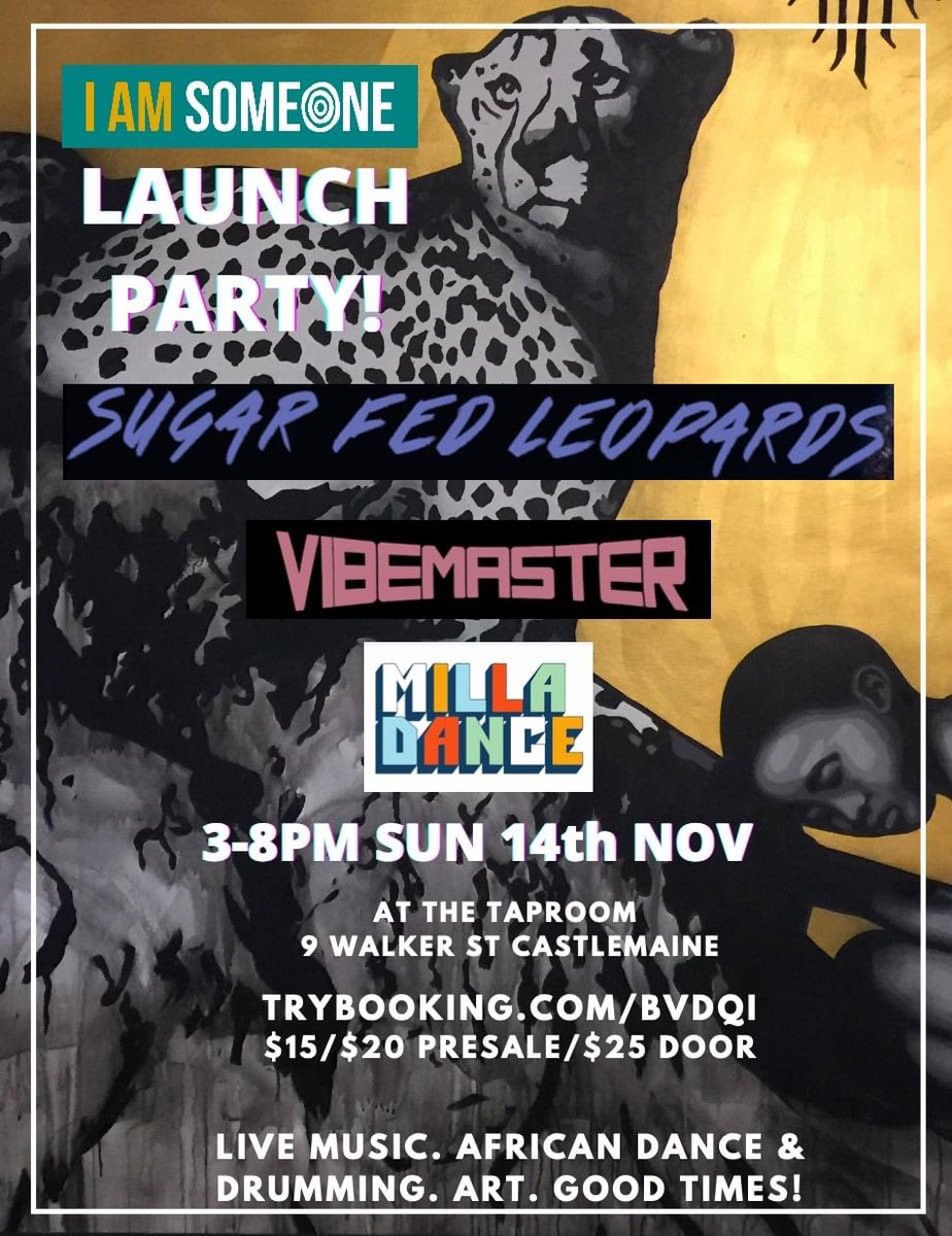 IAmSomeone_Org's tweet photo. Grab your tickets good people! This weekend we celebrate the launch of our new name with a family friendly community event here in Castlemaine. 
Live music, DJ's, photography, pizza, beer, and an afro dance workshop all helping celebrate the good that we do in the world!! https://t.co/4VwywyObc8