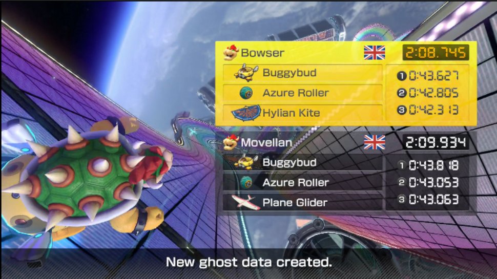 #MK8D #150cc #RainbowRoad #wtf Wow. Bowser actually did it. The grind paid off.