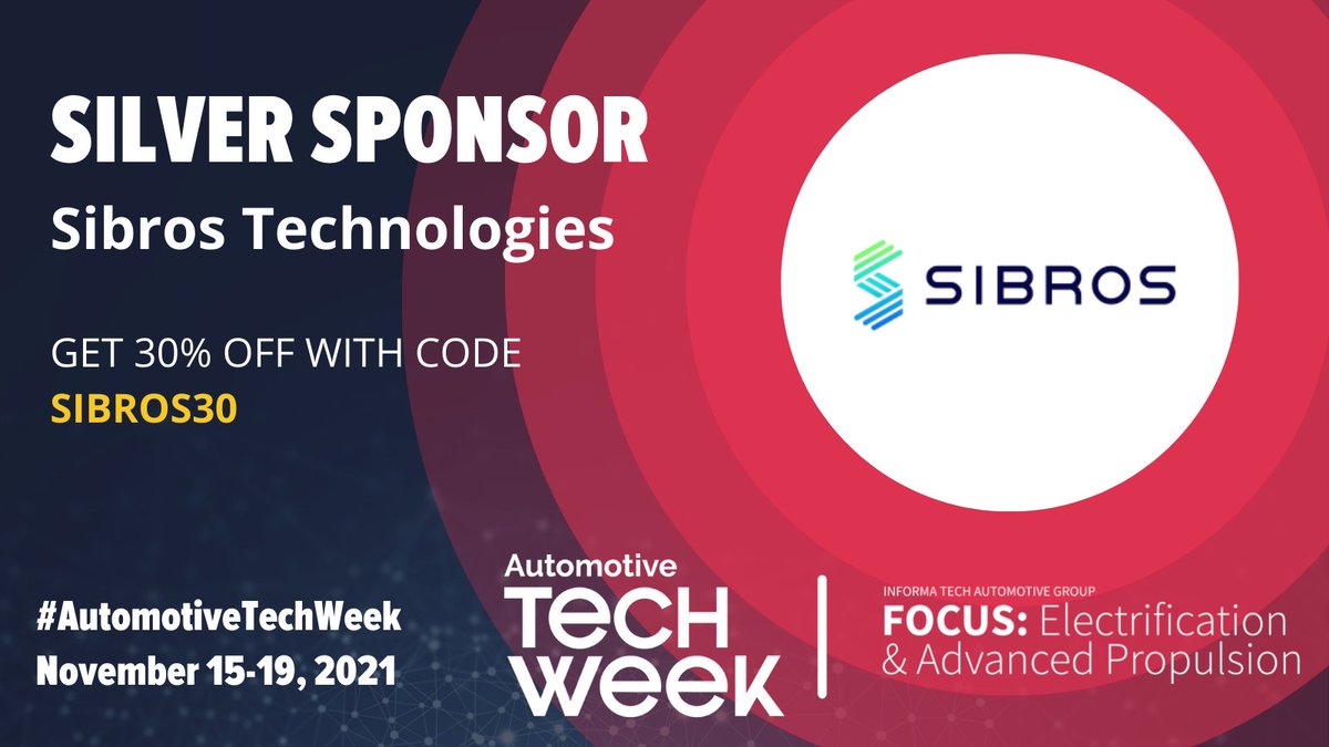 SibrosTech's tweet image. Take part in #AutomotiveTechWeek this November 15 - 19 and find us at Booth 436! Use our exclusive discount code SIBROS30 to join us! hubs.ly/H0-Qtld0