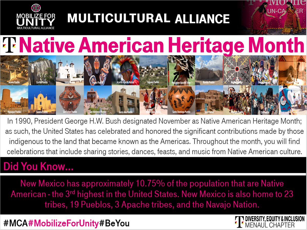 team505menaul's tweet image. Celebrating the traditions and rich ancestry of Native Americans. ❤

#MCA #MobilizeForUnity #BeYou #SomosMagenta