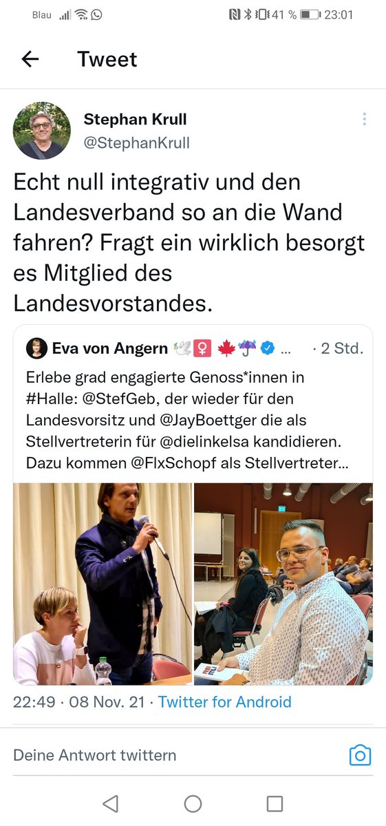 MaxZeising's tweet photo. Vor zwei Jahren erhielt Gebhardt nur 69,5 Prozent. Es dürfte nach den Misserfolgen schwer für ihn werden, ein gutes Ergebnis zu holen. @StephanKrull, Mitglied Landesvorstand, ist schon jetzt wenig amüsiert. https://t.co/FFxEgLmC4g