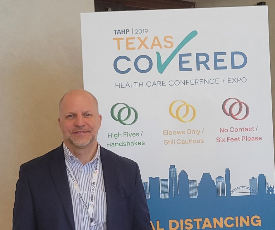 TeamELLKAY's tweet photo. #TeamELLKAY 's Regional Sales Director, Steve Gasiorek, is enjoying education and collaboration with our health plan colleagues at the #TAHP Texas Covered conference and expo this week! https://t.co/fjD5VdVL0d