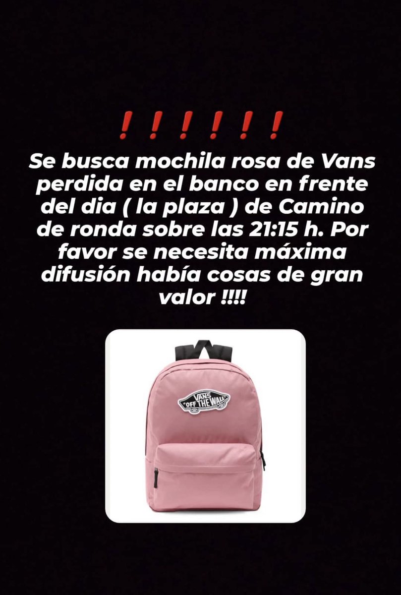 Máxima Difusión!!!! 
Si alguien sabe algo que se ponga en contacto conmigo !!!