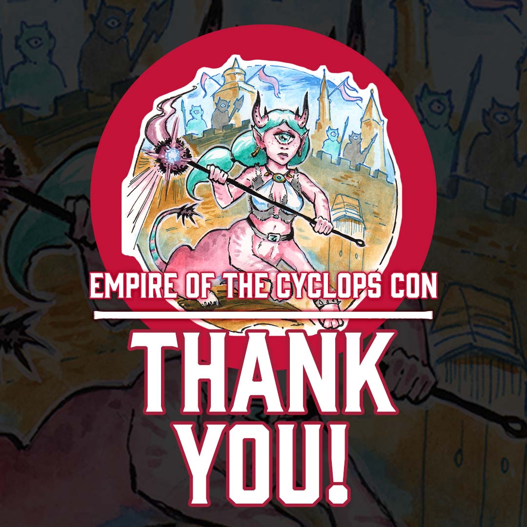 GoodmanGames's tweet photo. Empire of the Cyclops Con is a Wrap!

https://t.co/Xk6qChDemF 

#GoodmanGames #EotCC #CyclopsCon #TTRPG https://t.co/sGYnU0pka3