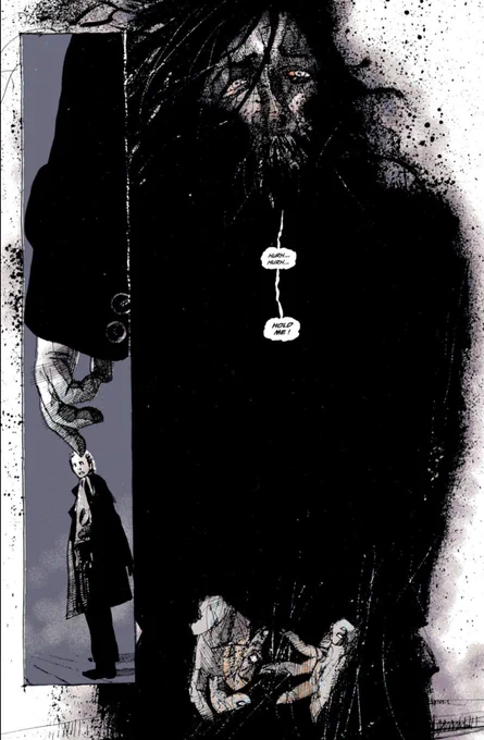 Some amazing Dave McKean pages for HELLBLAZER 27 written by Neil Gaiman 
