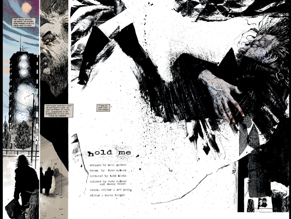 Some amazing Dave McKean pages for HELLBLAZER 27 written by Neil Gaiman 