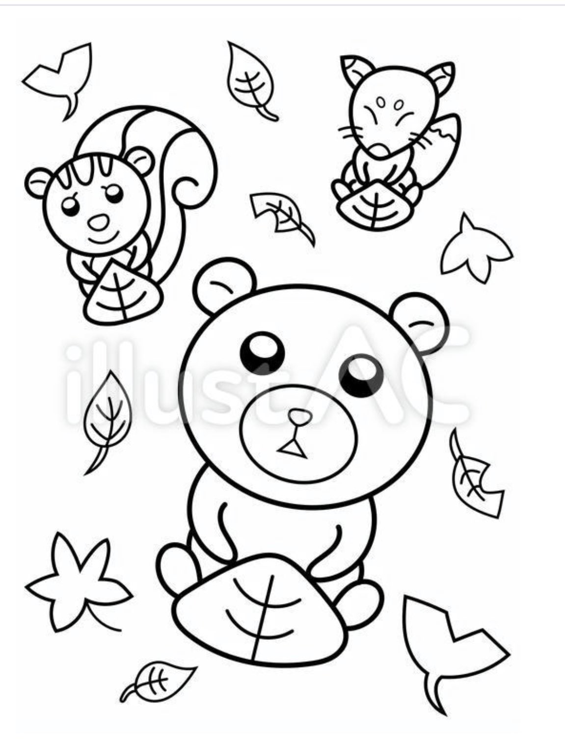 Aki かわいい子供 動物イラスト描きます ぬりえシリーズ 動物と落ち葉 イラストacで無料ダウンロード中です プリントアウトして2枚目のように好きな色で塗りましょう イラスト かわいいイラスト イラストac ぬりえ 動物 フリー素材 T