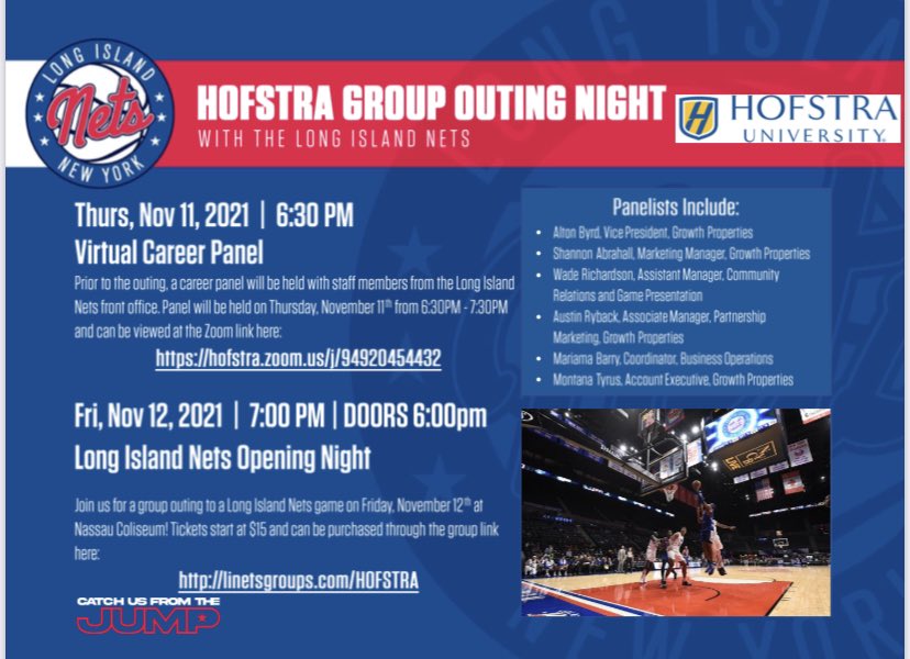 Hofstra Group Outing Night with the LI Nets!