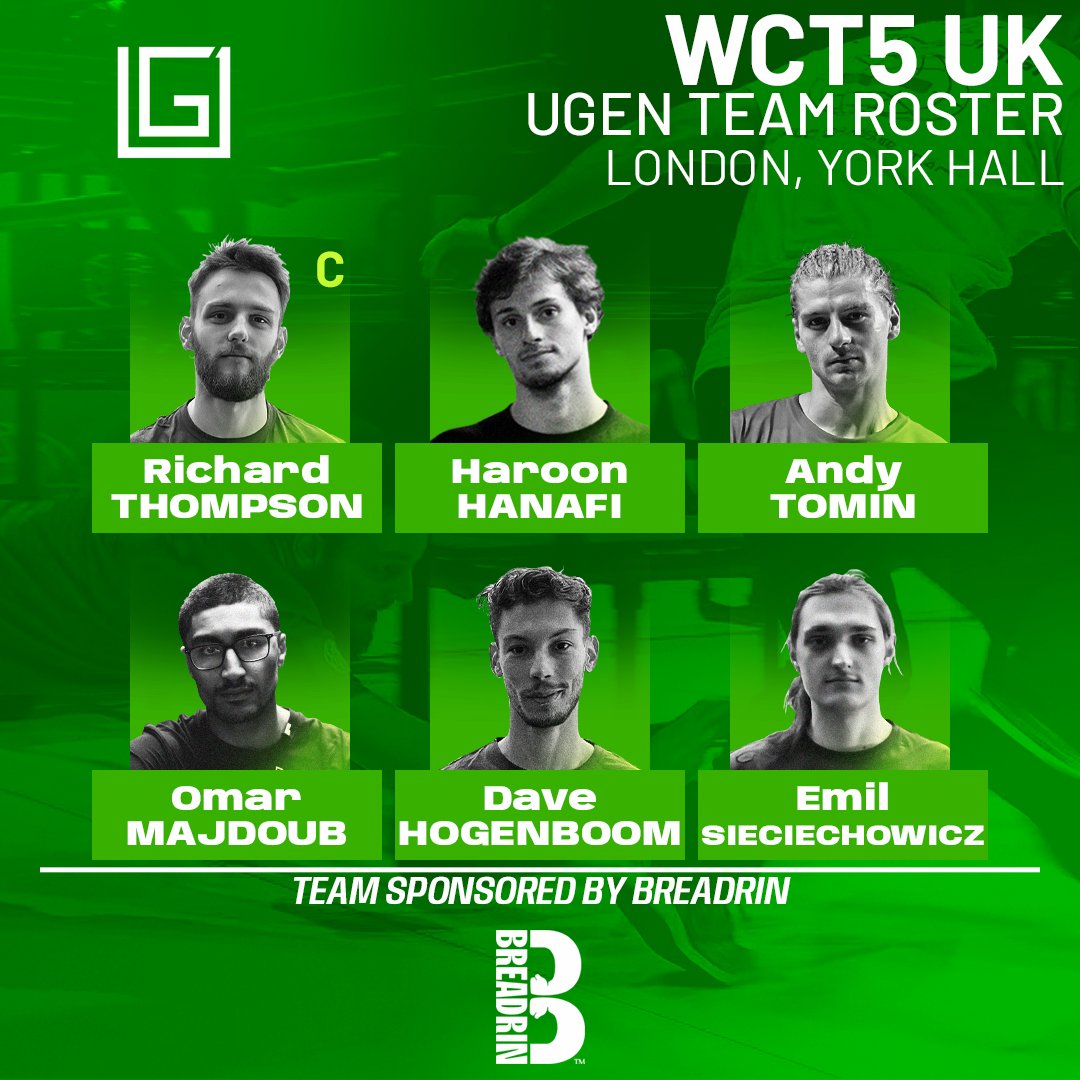 wctfans's tweet photo. ⚡ BREAKING: UGEN becomes the first team to confirm their roster for the upcoming #WCT5UK 🇬🇧Championship 😎 

Sponsored by #Breadrin, guys will try to take first place and win a slot for the #WCT5 World Championship 🌐

#worldchasetag #UGen https://t.co/P26b2cM66w