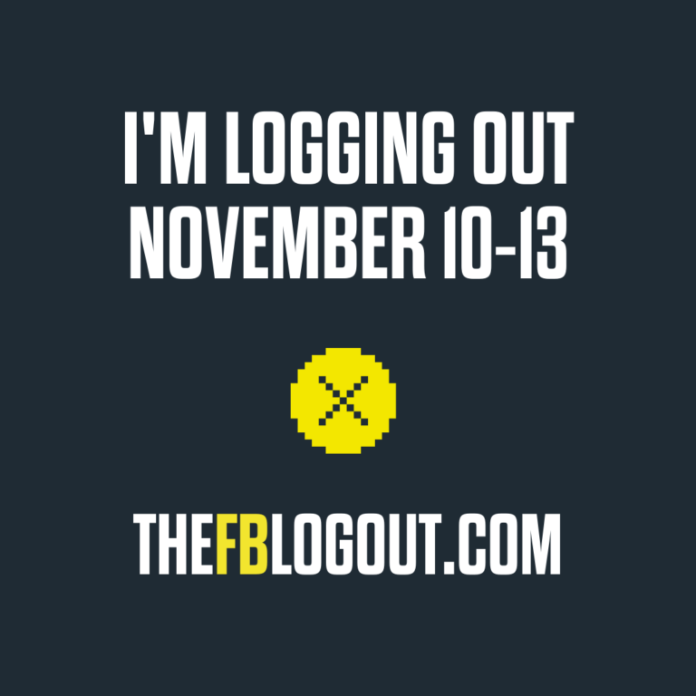GoffinKingFdn's tweet photo. We're logging out of Instagram/Facebook from November 10-13 as part of a user strike to hold Facebook accountable for the harms it is causing our society and around the world. Join us. https://t.co/BcvSqBtHge #TheLogout #theFBlogout https://t.co/ZFQI97OCh9