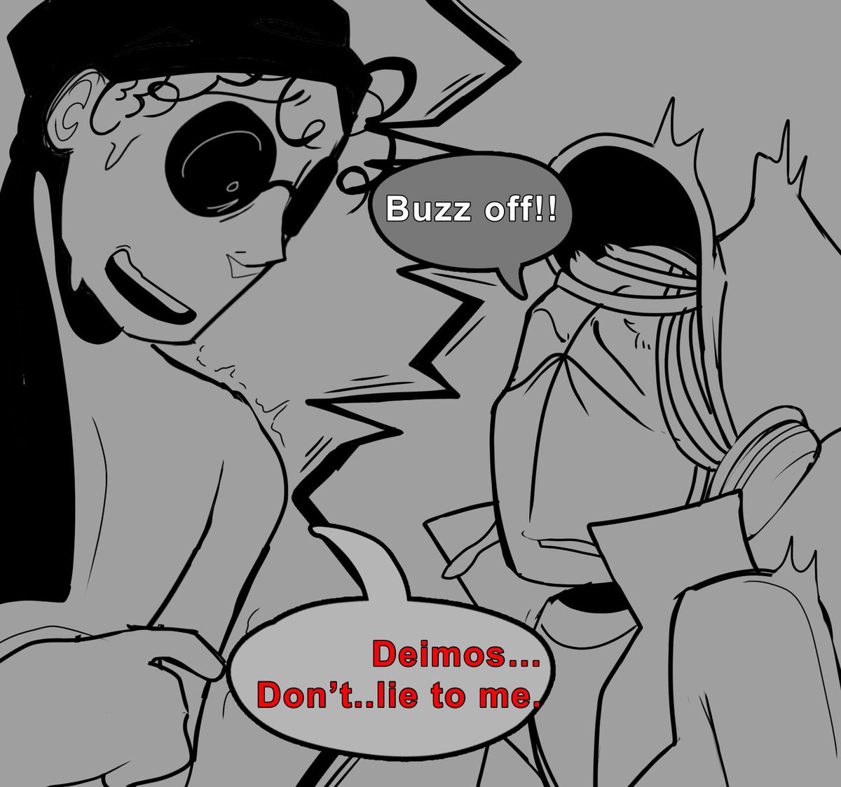 TwistedPace's tweet photo. Part 3 😧

Sanford going crazy now..y’all ain’t ready for this.. 

also thank y’all for the support on this comic! I have no clue what I’m doing !

I think Deimos is getting creeped out by them..
#madnesscombat #madnesscombatdeimos #madnesscombatsanford #madnesscombat2bdamned https://t.co/EM5PyF8evh