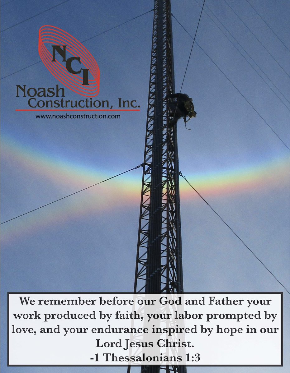 The Bible says that the rainbow is a sign of God's promise, a sign of hope. So here's to a little hope for your monday! #TowerClimbers #MondayMotivation