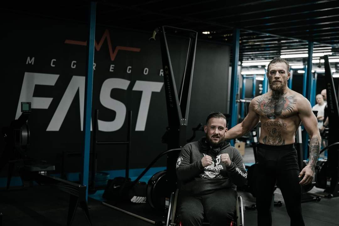 This photo is 2 years old The week after it was taken is the last time i was in a wheelchair 2 years walking NINE MONTHS INTO MY FIRST EVER JOB. What <a href="/TheNotoriousMMA/">Conor McGregor</a> has done for me money can't buy and that's giving me my independence and chance of being normal. The champ🍀🇮🇪