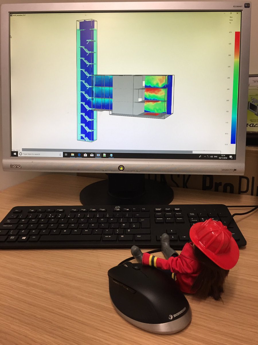 Lottie also spent time with our team learning about what fire engineers in the fire brigade do. She was keen to see some of the computational fluid dynamics modelling sometimes used as part of a fire safety design. #WESLottietour #TEWeek21 https://t.co/5I2tjzZQsu