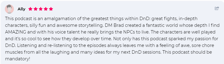 Another totally wicked review on @podchaser! Check it out podchaser.com/podcasts/fate-…