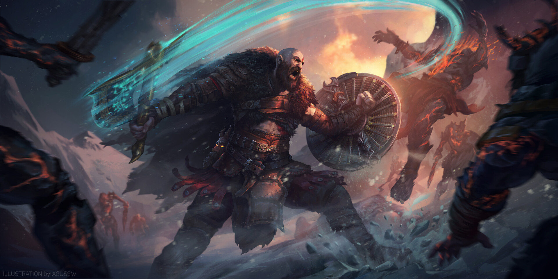 THE ART OF VIDEO GAMES on X: Fan art  God of War Ragnarök - Thor Artist:  @smkage81  / X