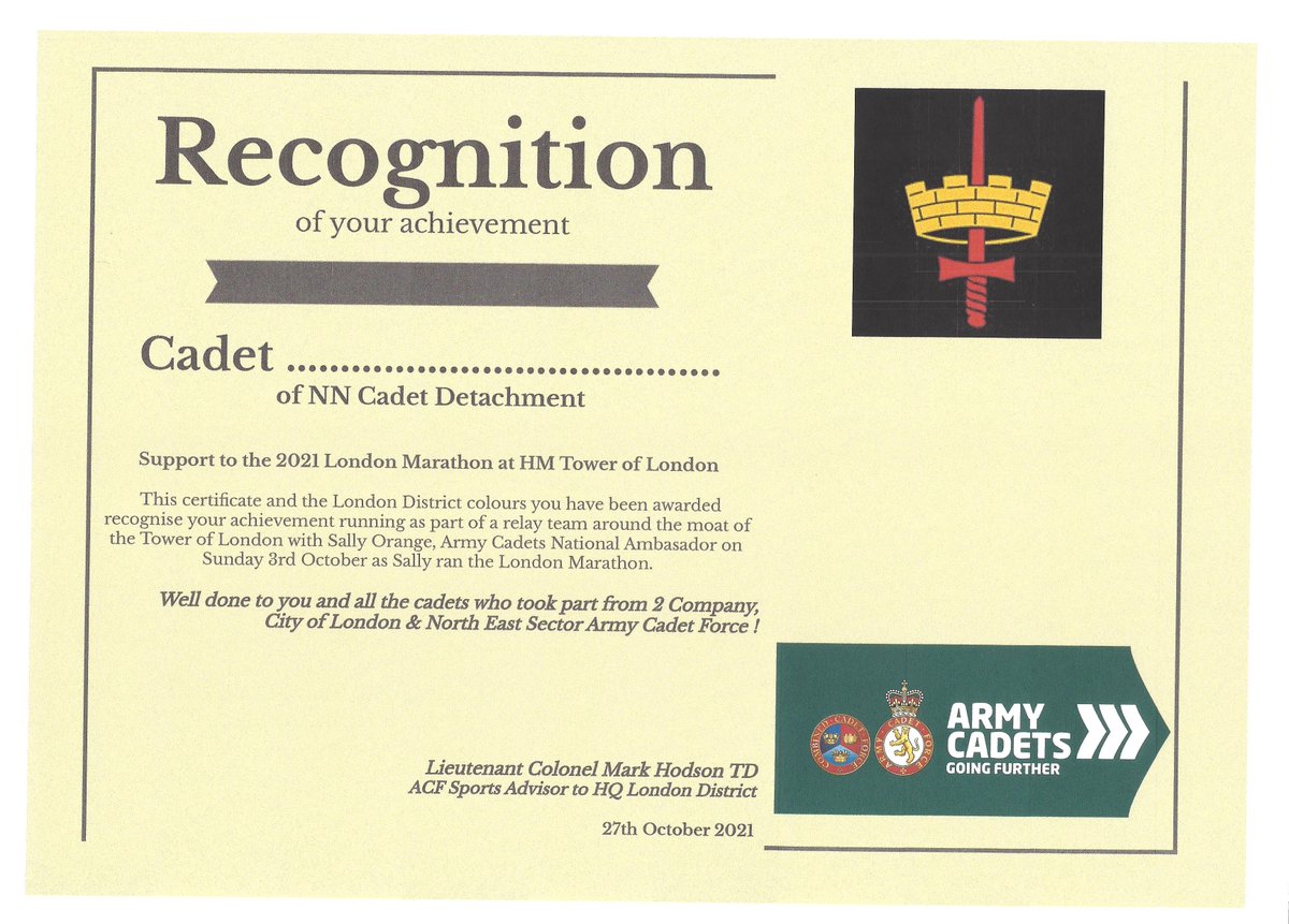 Army cadets - sports in London tweet media