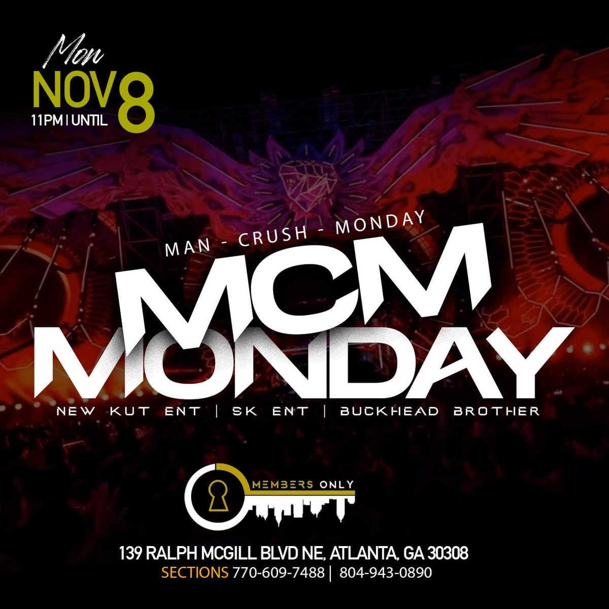 Indacut_atl's tweet photo. HOT NEW MONDAY PARTY
@ MEMBERS ONLY 
Free entry til 12 w/txt
11pm Until https://t.co/Qi3mfqx8Be