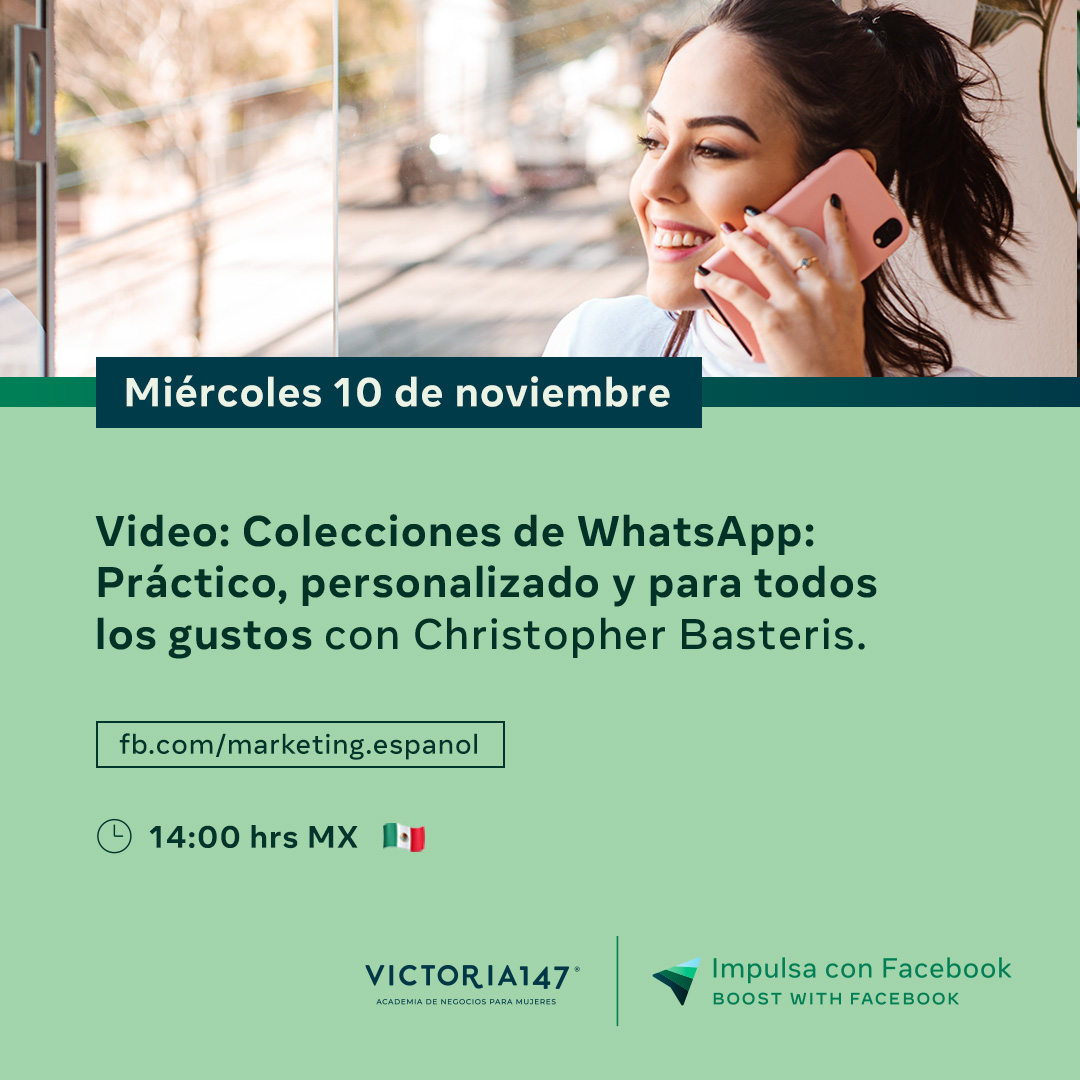 Victoria147org's tweet photo. En este video descubrirás las colecciones en WhatsApp Busines como herramienta de tu negocio. 👉🏼Mira estos tips y conoce todo el contenido para tu negocio en Facebook para Empresas en https://t.co/Ux2lMNjPp6
#TribuVictoria147 #Victoria147 #ImpulsaconFacebook #FacebookparaEmpresas https://t.co/ZVjmC4F4B3