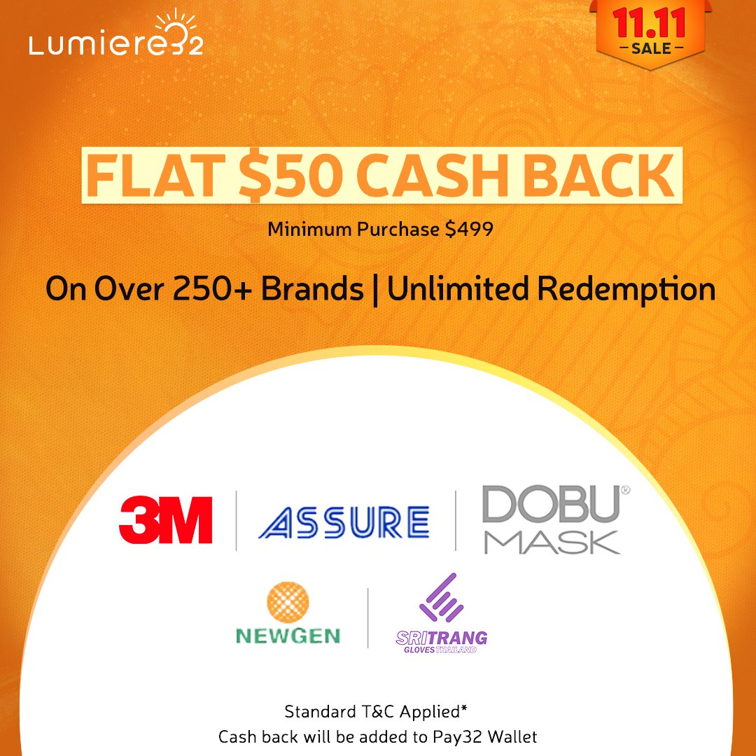 Lumiere32sg's tweet photo. Clock is ticking!🕛
Do not miss the 11.11 Sale Cashback!

Exciting Offers on your Regular Purchase😀

Explore Today:  https://t.co/yWQfgGqXLk

#lumiere32 #getcashback #grabtoday https://t.co/hyYXnINMSt