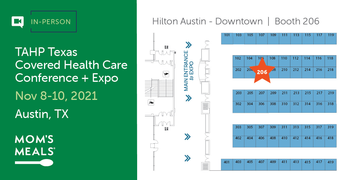 momsmeals's tweet photo. Tonight is opening night of the exhibit hall for the Texas Association of Health Plans 2021 Conference and Expo. We look forward to seeing some new and familiar faces. #tahp https://t.co/MGg6i3mOLi