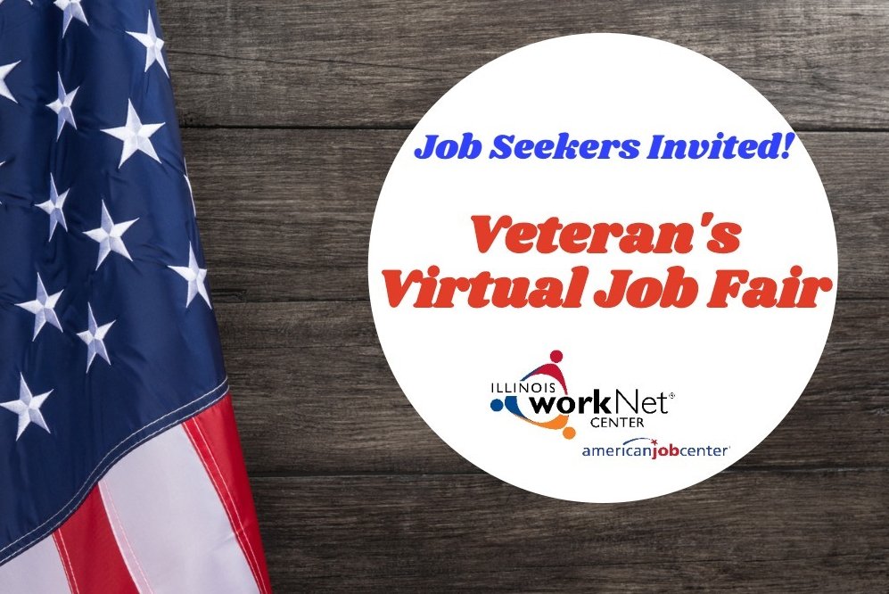 Be sure to register for the Hire Vets Virtual Job Fair taking place tomorrow. #ILworkNet and IDES are hosting a morning and afternoon session for job openings in Northwest &amp; Central Illinois. Register now: eventbrite.com/e/hire-vets-20…