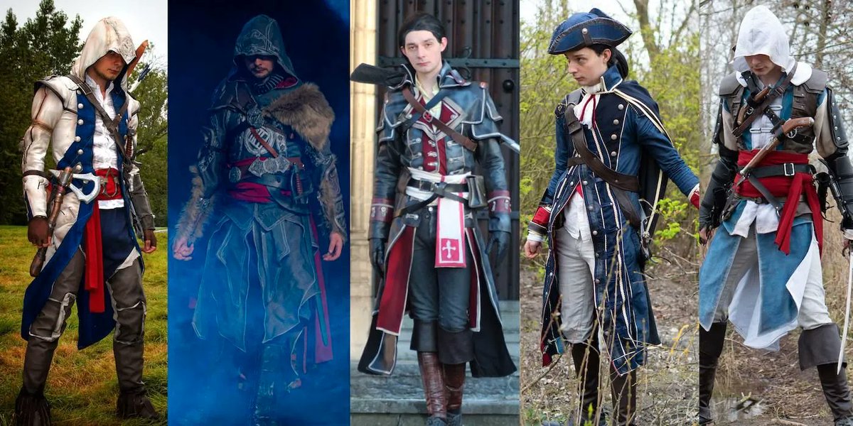 screenrant's tweet photo. One dedicated cosplayer has successfully replicated the robes of various Assassin's Creed protagonists, including Ezio Auditore and Edward Kenway. https://t.co/t6H61XSmFL https://t.co/CTmIIyNnfR