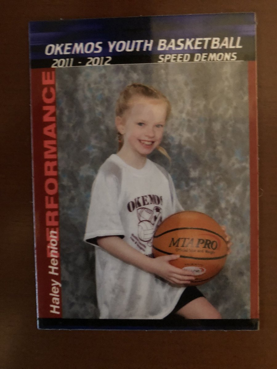 andyhenion's tweet photo. Here we go … senior year at @OkemosBBall starts today. Then and now … @haley_henion https://t.co/jg0SzP7x24