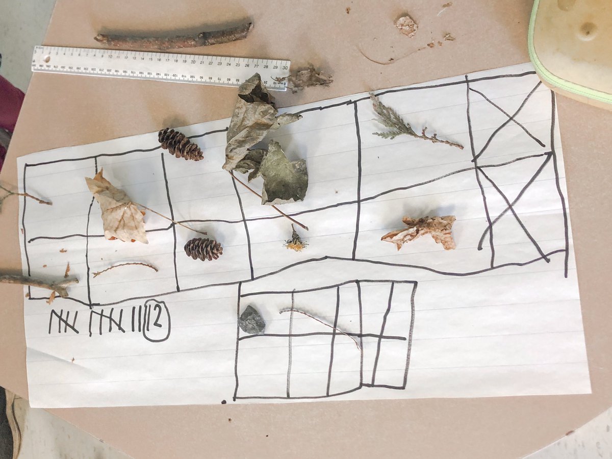 Ms_Maguire_'s tweet photo. Happy Monday! In math we made 10 frames for our outdoor objects we gathered on Friday! 🌳🍂 We represented numbers using our 10 frames, tallies &amp; the numeral #math #grade1 #numbersense #representingnumbers #10frames #studentteacher #practicum https://t.co/5lPowQ8Nw4