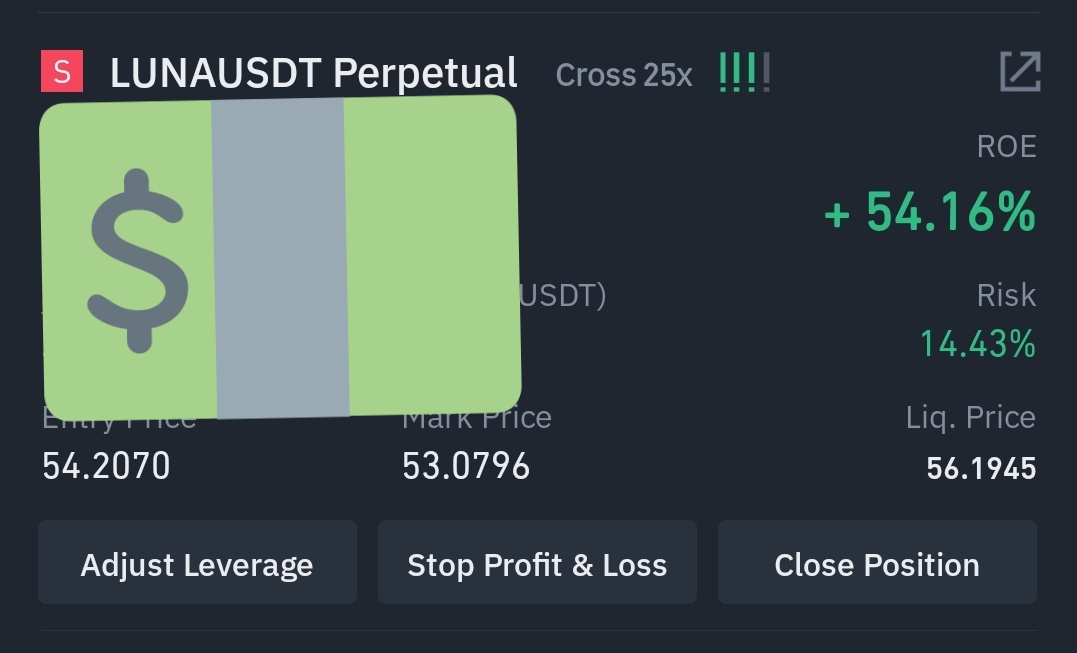 CoinLeee's tweet photo. $luna short işlememi %54 kar ile kapattım https://t.co/6sryTUnFSo