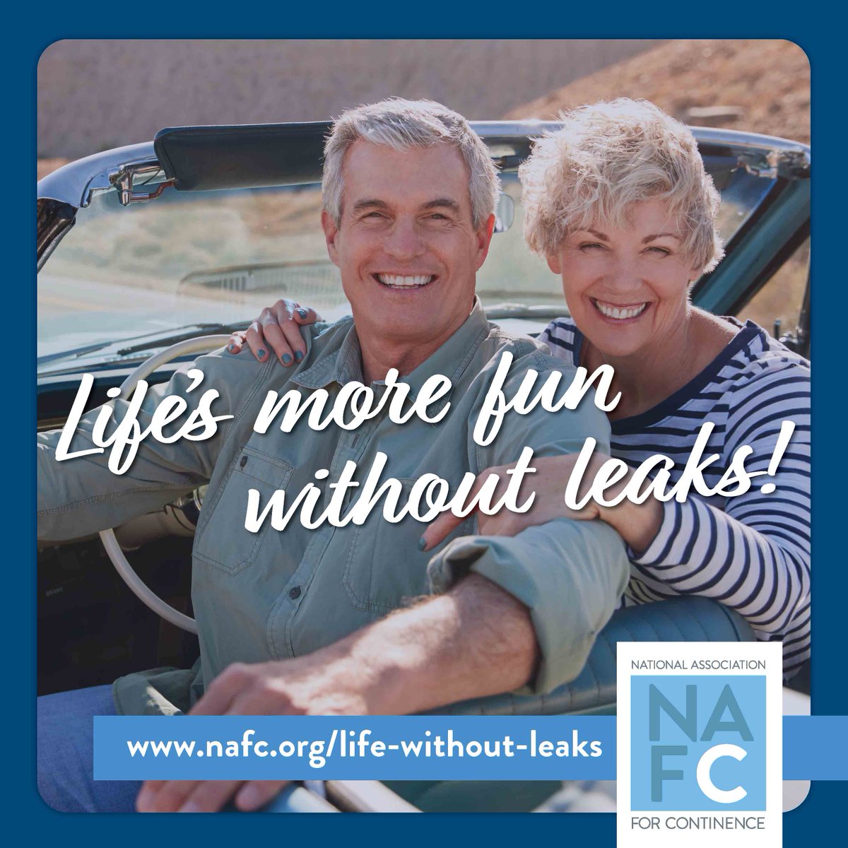 bhealth_'s tweet photo. Life IS more fun without leaks. And it's totally attainable. Learn about the MANY treatment options available at https://t.co/v2cT4jYPII. #BHealth #NAFC #NationalAssociationForContinence #LifeWithoutLeaks #BladderHealth https://t.co/3cjdTPQuzk
