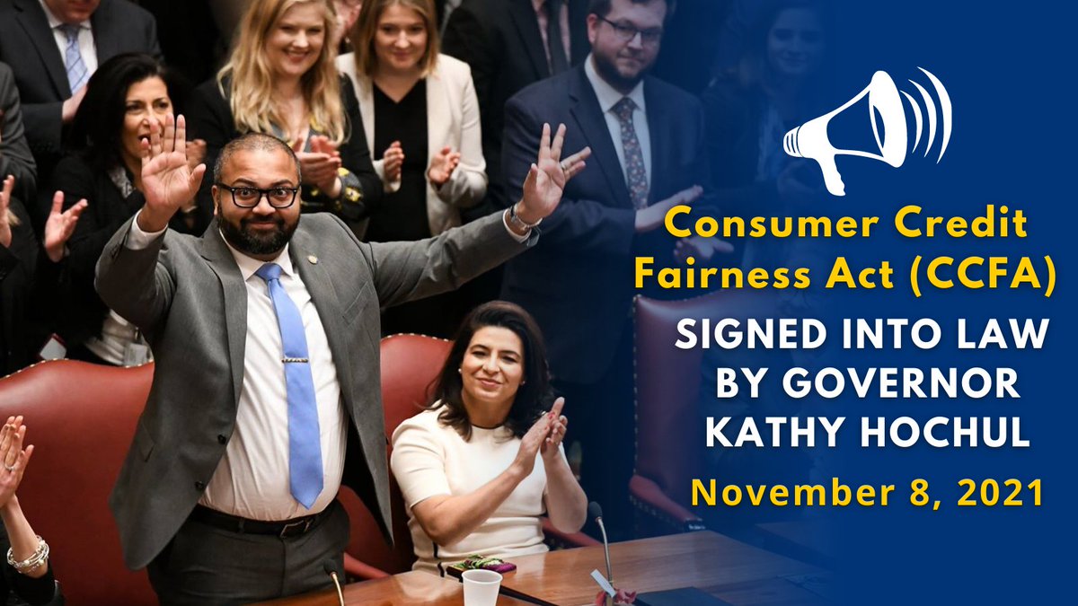 📢 BIG NEWS! @GovKathyHochul just signed my legislation enacting the Consumer Credit Fairness Act (CCFA) into law, which will protect NY consumers by stopping abusive debt collection practices in their tracks.